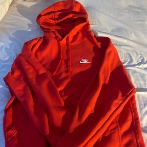 nike red hoodie